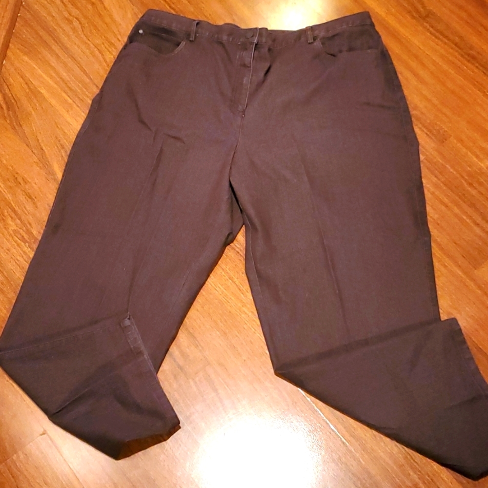 NWT Ruby Rd. Wonder Fall Women's Eggplant Jeans - Size 22W